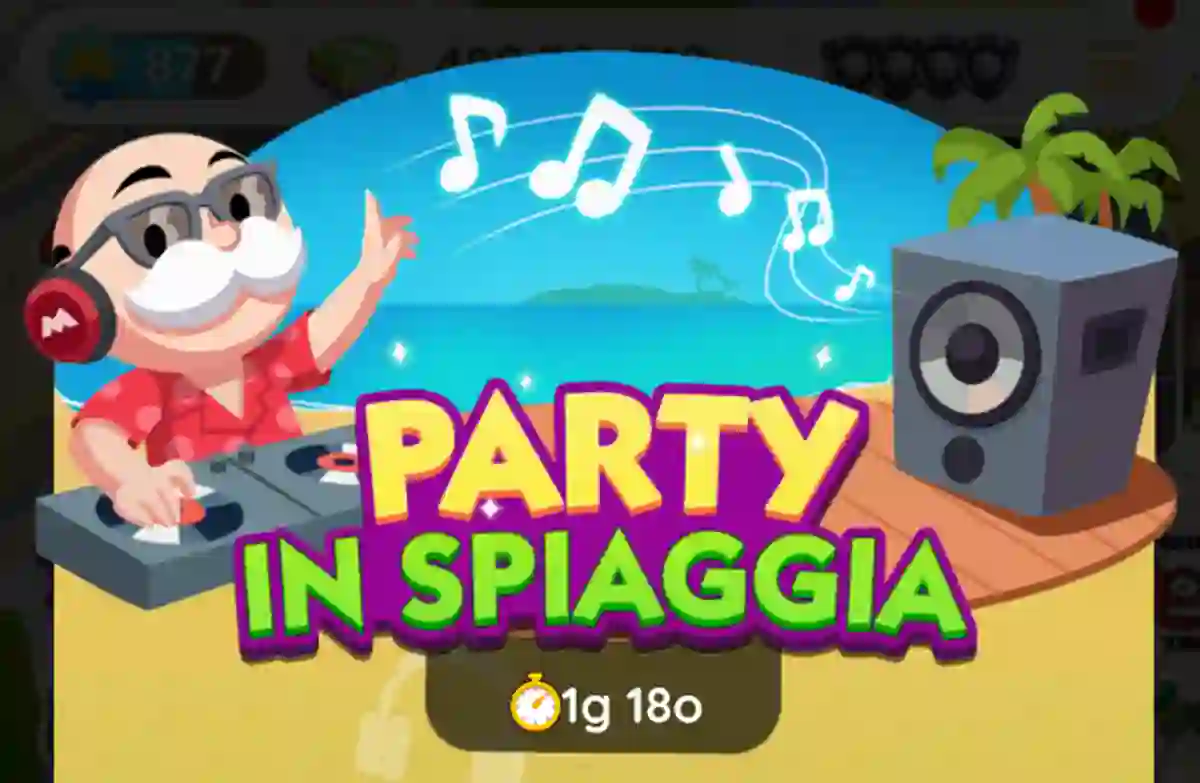 Evento Party In Spiaggia Monopoly Go (elenco dei premi)